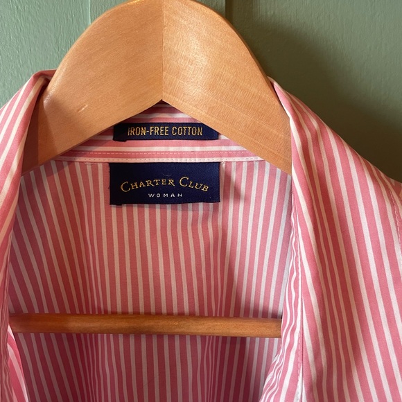 Pink Striped button down - Picture 3 of 4